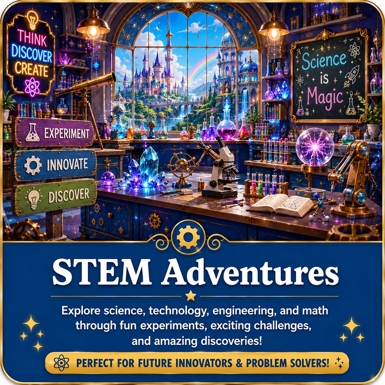 STEM Adventures — personalized Little Legends Learning workbook theme