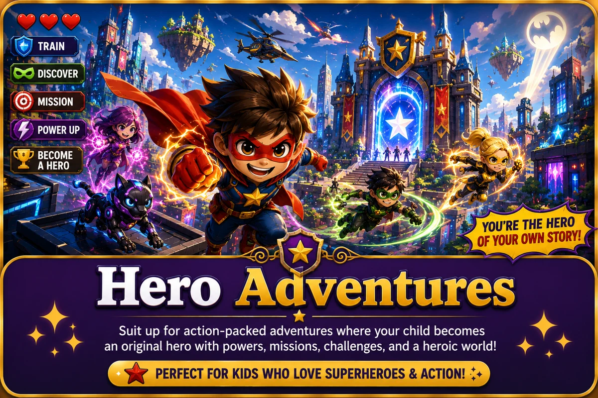 Original Little Legends hero adventure where the child becomes the hero.